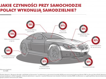 Jakie czynności przy samochodzie Polacy wykonują samodzielnie?